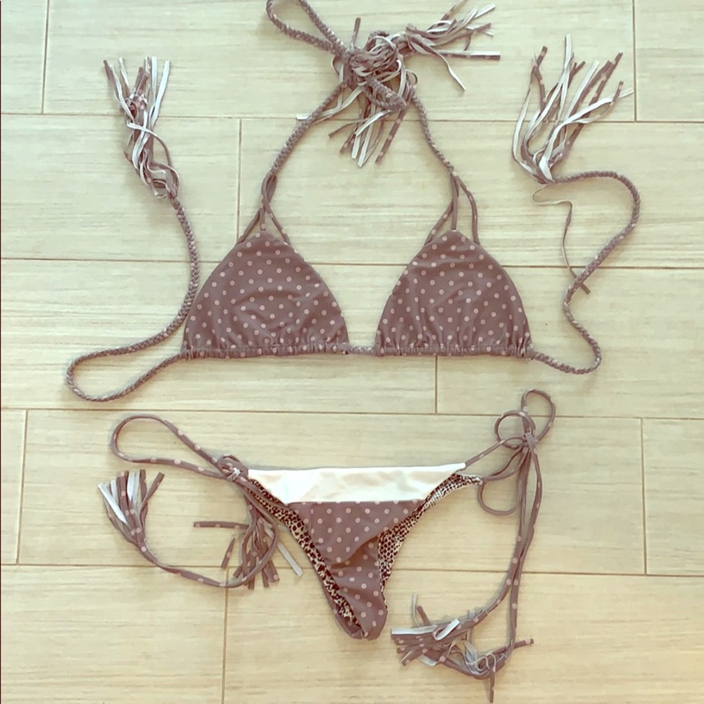 Acacia polka dot Triangle Top